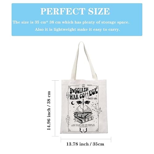 GJTIM Romantasy Dark Academia Dragons YA Fantasy book Inspired Gift Bookish Merch Dragon Rider Tote Bag thumbnail 2