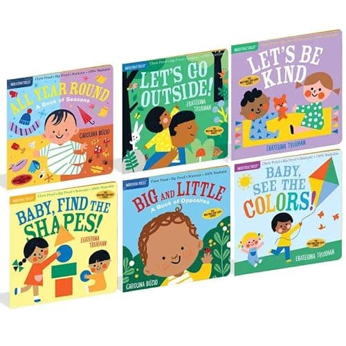 Indestructible Series Fun 6-Book Collection Set - Chew-Proof, Rip-Proof, and Washable Baby Books - All Year Round, Let’s Go Outside!, Let’s Be Kind, Baby Find the Shapes!, Big and Little, Baby See the Colors! - Image 1