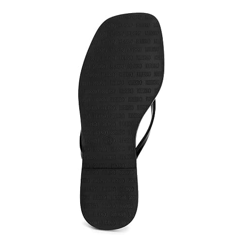 Rihero Flip Flops for Women Comfortable Square Toe Beach Sandals Slip On Leather Thong Flat Sandals Dressy thumbnail 7