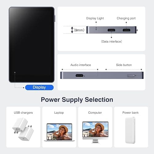 Vlog Selfie Monitor Screen, Magnetic Phone Vlog Selfie Monitor Screen 4K 60fps Bluetooth Remote, Back Camera Monitor for Vlog Live Stream TikTok, Compatible with iPhone & Android thumbnail 9