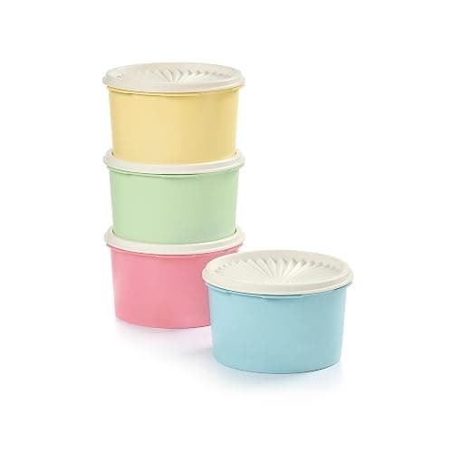 Tupperware Heritage Collection 8 Piece Food Storage Canister Set in Vintage Colors, Dishwasher Safe and BPA Free (4 Containers, 4 Lids) thumbnail 6