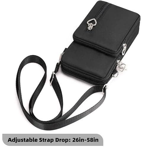 JANKS Small Crossbody Bag for Women - Mini Phone Purses with Crossbody Strap and Wallet - Nylon Arm Bag thumbnail 3