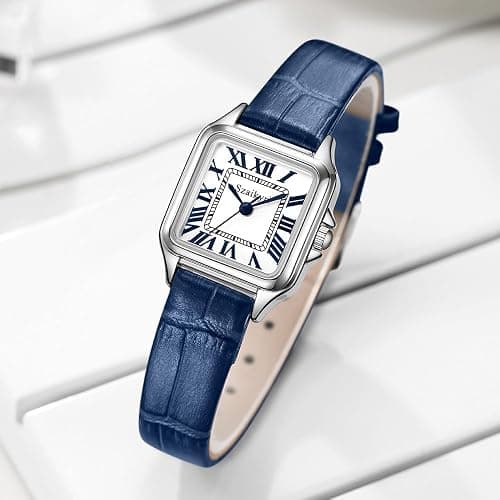 Szaikyri Classic Square Watch for Women Ladies Dress Watch | Water Resistant | Solid Stainless Steel Band | Dainty Vintage Design | Long-Last Vacuum Plating | Japanese Precise Movement thumbnail 4
