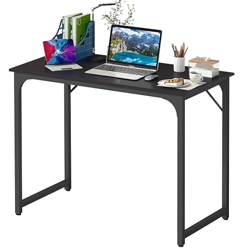 BestOffice Computer Desk,Home Office Desk, Modern Simple Style for Home Office Study Writing (Black, 39 inch) - Image 1