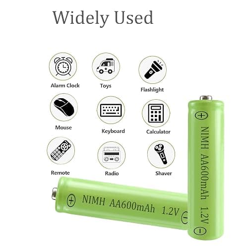 12 Packs 1.2V AA 600mAh Ni-MH Rechargeable Batteries Low Self Discharge for Outdoor Garden Solar Light Lamp thumbnail 7