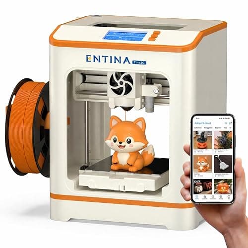Entina Tina2C 3D Printer for Kids & Beginners, Fully Assembled Starter Mini 3D Printer, Start in 8 Mins, App & WiFi Control, Auto Leveling, 1500+ Model Library, 20+ Creative DIY Modules for STEM, Home - Image 1