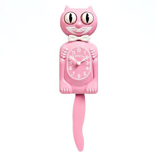 Pink Satin Kitty-Cat Klock - Image 1