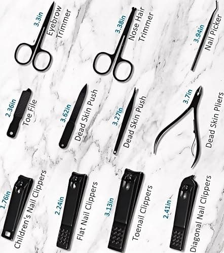 MINKINH Manicure Set Professional Nail Clipper Kit-26 Pieces, Brown | Stainless Steel Manicure Kit, Nail Care Tools with Travel Case for Men & Women, Hand & Foot Care, Gift for Family & Friends thumbnail 6