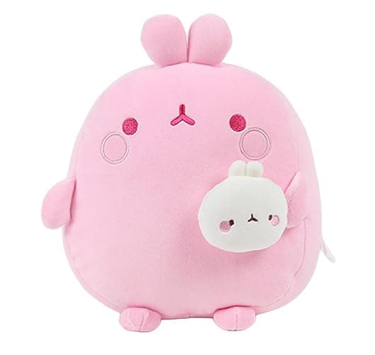 Pink Plush Pillow, Soft Plush Cushion, Smooth & Gentle Texture, Decorative Pillow for Bed, Sofa, Home Décor (10.62 X 7.87 inches) - Image 1