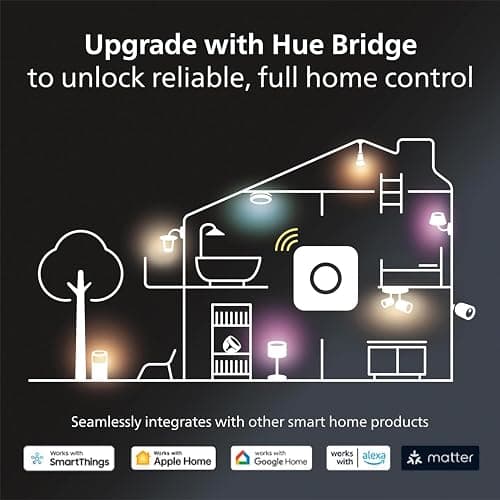 Philips Hue Smart 60W A19 LED Bulb - White and Color Ambiance Color-Changing Light - 1 Pack - 800LM - E26 - Indoor - Control with Hue App - Works with Alexa, Google Assistant and Apple Homekit thumbnail 8