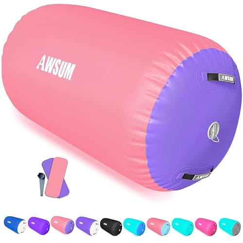 AWSUM Gymnastics Barrel Tumbling Equipment Air Roller Training Inflatable Back Handspring Trainer for Octagon Tumble Mat Gym Cheerleading Home Use 1 PCS，No Electric Pump - Image 1
