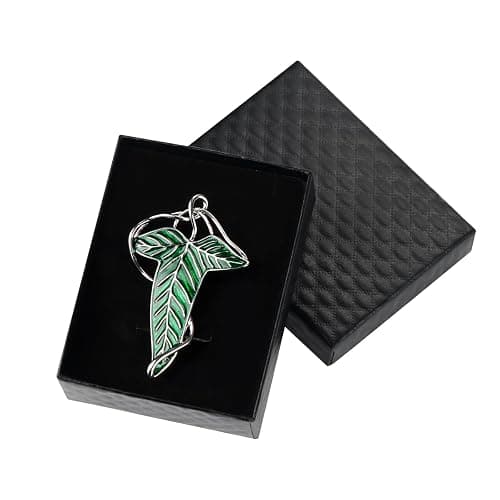 EKZ Elegance Elven Green Tree Leaf Enamel Pin,Cloak Clasp Brooches Elven Keepsake Pin for Luck and Mystery – Perfect for Christmas Festive Attire and Cosplay Jewelry thumbnail 6