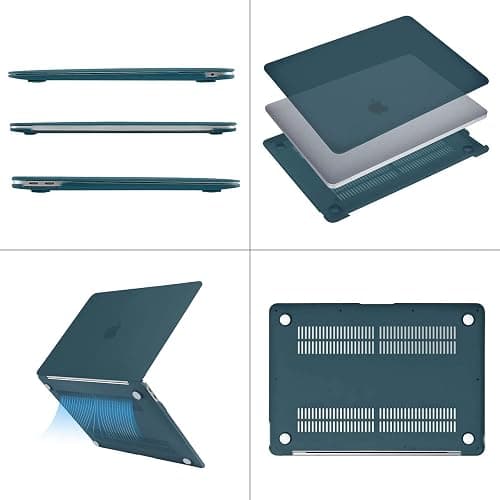 MOSISO Compatible with MacBook Air 13 inch Case M1 Chip 2021-2018 Release A2337 A2179 A1932, Plastic Hard Shell&Keyboard Cover&Screen Film&Storage Bag for MacBook Air 13.3 inch Case, Deep Teal thumbnail 5