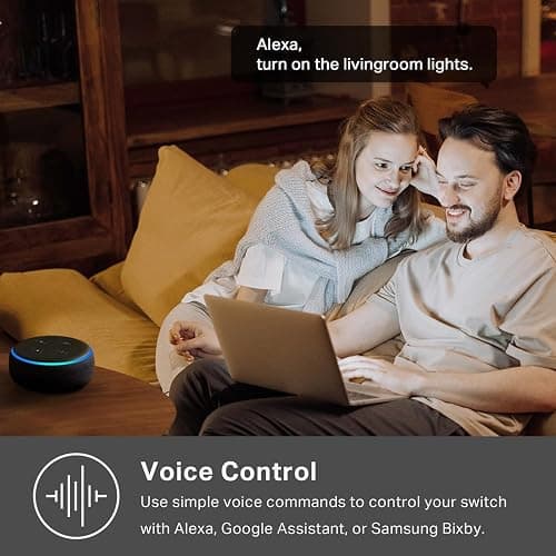 Kasa Smart Switch 2-Gang HS200-2, Single Pole,Neutral Wire Required, 2.4GHz Wi-Fi Light Switch Compatible with Alexa and Google Home, UL Certified, No Hub Required, White - 2-Gang - White thumbnail 3