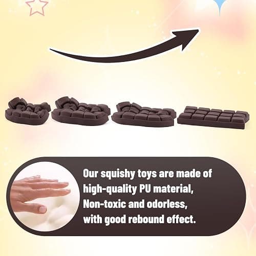 Anboor Slow Rising Chocolate Squishy Toys for Kids Food Foam Stress Squishes Cute Giant Squeeze Toy thumbnail 3