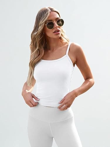Trendy Queen Womens Spaghetti Strap Tank Tops Going Out Adjustable Cute CamisoleCrop Tops Summer Clothes thumbnail 2