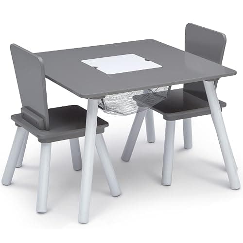Delta Children 4-Piece Toddler Playroom Set, Grey/White thumbnail 5