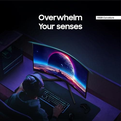 SAMSUNG 32" Odyssey G55C Series QHD 1000R Curved Gaming Monitor, 1ms(MPRT), HDR10, 165Hz, AMD Radeon FreeSync, Eye Care, Glare Free, Sharp Resolution LS32CG550ENXZA thumbnail 5