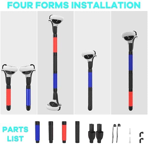 HUIUKE VR Game Handle Accessories for Quest 2 Controllers, Handles Extension Grips for Playing Beat Saber Gorilla Tag Games, VR Golf Club Attachment Compatible with Playing Golf+ First Person Tennis thumbnail 7