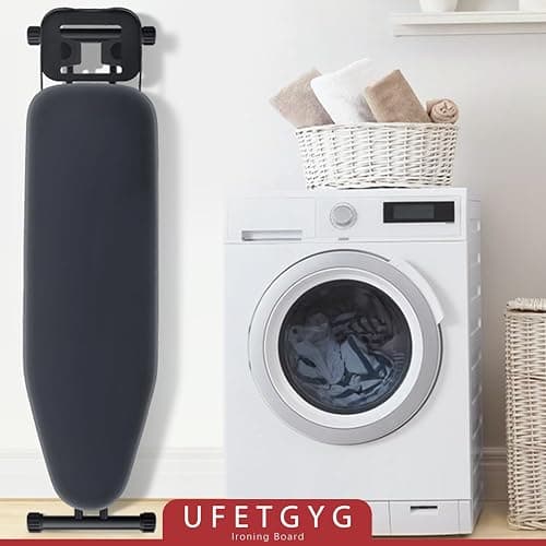 UFETGYG Ironing Board, Metal Panel Iron Board |43" X 13" W/with Iron Rest | Full Metal Construction| Height Adjustable | Heat & Scorch Resistant Fabric | Anti-Skid Feet | Heavy Duty| Easy to Fold thumbnail 8