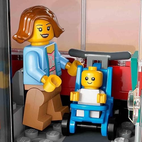 LEGO City Doppeldeckerbus, Doppeldecker Spielzeug-Bus, Fahrzeug-Spielset für Mädchen und Jungen ab 7 Jahren, enthält 5 Figuren, darunter auch EIN Baby im Kinderwagen 60407 thumbnail 2