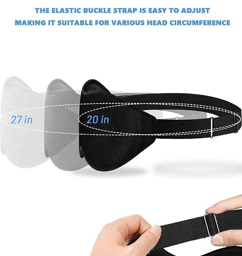 Sleep Eye Mask for Side Sleeper, Lash Extensions 3D Contoured Cup Sleeping Mask for Men Women, Travel Blackout Night Blindfold Eye Shade Cover with Adjustable Strap (Black-Side Sleeper) thumbnail 5