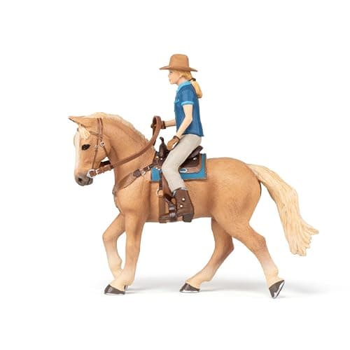 Papo - Realistic Western Horse And Rider Figure - Ages 3+ - Equestrian World Collection - Creative Play Wild West Adventure - Gift Idea Toy for Girls and Boys thumbnail 5
