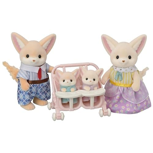 Calico Critters Fennec Fox Family, Set of 4 Collectible Doll Figures - Image 1