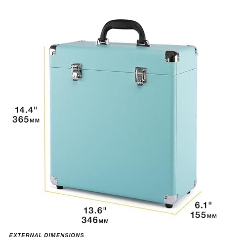 Victrola Collector II (2026 Model) – Vinyl Record Storage Case – Hold 30+ Vinyl Turntable Records, Heavy-Duty Hardware, Soft Interior Lining, Portable Box with Carry Handle (Pink) thumbnail 8