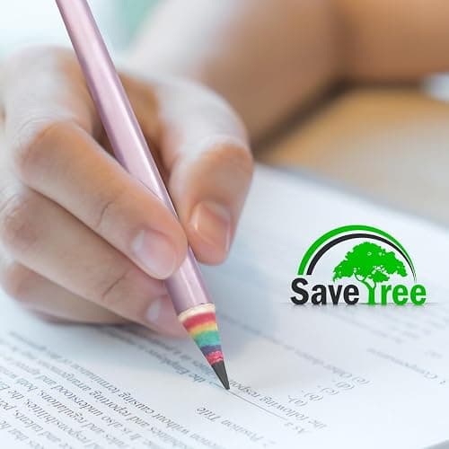 ECOTREE Pre-Sharpened Pencils #2 Eco Rainbow Paper Pencils for Kids Cute Number 2 Pencil with Erasers for School, Writing,12 Count thumbnail 6