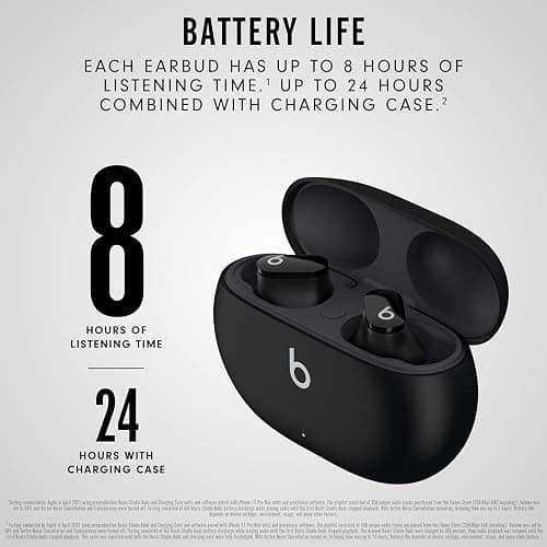 Beats Studio Buds Totally Wireless Noise Cancelling Earphones - Black (Renewed) thumbnail 5