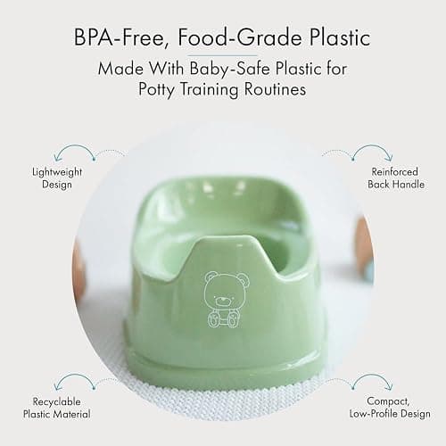 The Baby Potty - Mini Potty | Early Potty Training | Elimination Communication | Portable & Lightweight | Promote Independence | Child Training Toilet (Sage Green) thumbnail 6