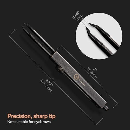 CIVIVI Precision Tweezers for Splinters, Retractable Keychain Tweezers for Men Women EDC Carry, Tac-N-Tweeze Tweezers with Leather Sheath Designed By Bob Terzuola C19062B-A thumbnail 2