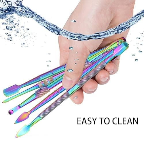 6 Pcs Wax Carving Tools Set, Stainless Steel Wax SculptingTool with Portable Metal Case, Double-Headed Modeling Tools for Wood, Clay, Pottery, Rainbow Color thumbnail 6