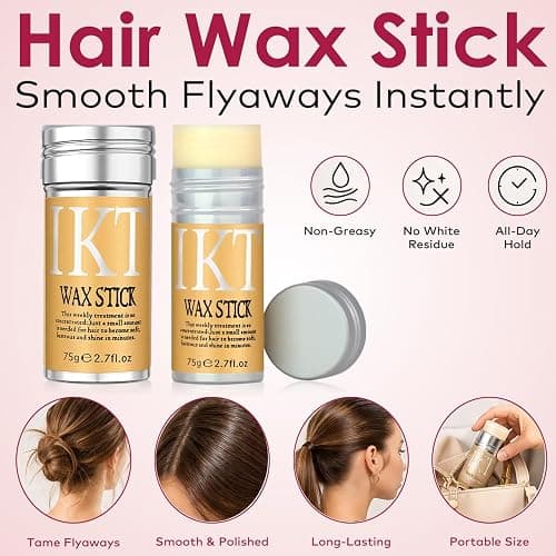 Melous Hair Wax Stick with Slick Back Hair Brush Set for Flyaways, Teasing Boar Bristle Brush, Edge Hair Brushes, Volume Comb, Rat Tail Comb for Girls, Kids, Women & Men thumbnail 6