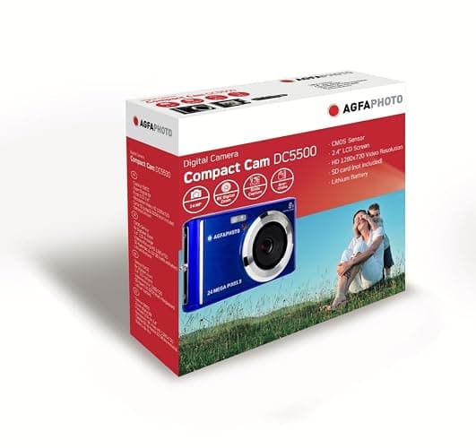 AGFA Photo Realishot DC5500 - Compact Digital Camera, 24 MP, 2.4 inch LCD Screen, 8X Digital Zoom, 720p HD Video, External SD Memory, Lithium Battery thumbnail 8