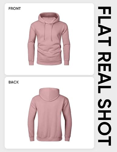 JMIERR Mens Casual Cotton Hooded Collar Drawstring Hoodies Pullover Sweatshirts Casual Long Sleeve Shirts thumbnail 6