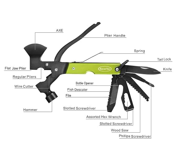 Christmas Gifts for Men Dad, RoverTac Multitool Axe for Mens Gifts, Gifts for Dad Husband Dad Boyfriend, Christmas Gifts Mens Stocking Stuffers-14 in 1 Multi Tool Axe Hatchet thumbnail 3