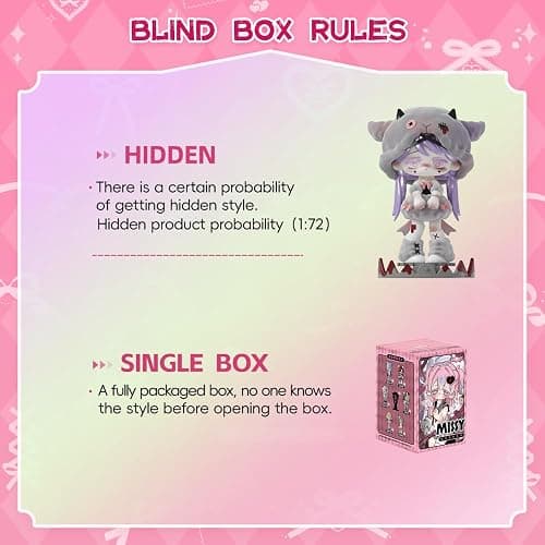 XiDonDon Missy Sweet Mourning Lolita Series Blind Box Cute Toys Kawaii Anime Figures Dolls Furniture for Display Gift Surprise Toy Gift Mystery Box Collectible Home Decorations (Single Box) thumbnail 5