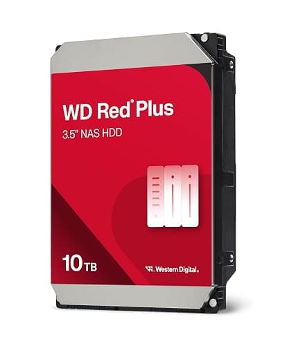 Western Digital 10TB WD Red Plus NAS Internal Hard Drive HDD - 7200 RPM, SATA 6 GB/s, CMR, 512 MB Cache, 3.5" - WD100EFGX thumbnail 3
