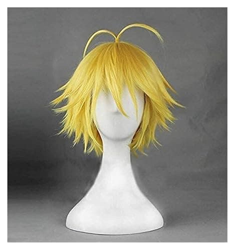 FENNIDICE The Seven Deadly Sins Meliodas Cosplay Wig Comic Convention Costume Party Role Play Halloween Christmas Hair +Wigs Cap - Image 1