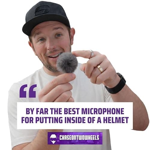 Purple Panda Lavalier Microphone for GoPro, DJI, Insta360 Mic Adapters | Wired Motovlogging Lapel Mic for Go Pro Media Mod, 3.5mm, Osmo Action & Insta360 Audio Adapters, Motorcycle Helmet Clip On thumbnail 4