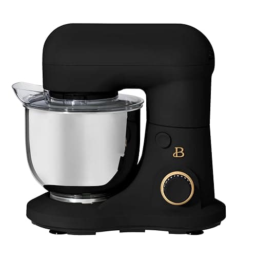 Stand Mixer 3.5 Qt with Flat Beater, Dough Hook, Balloon Whisk, Black Sesame by Drew Barrymore - Image 1