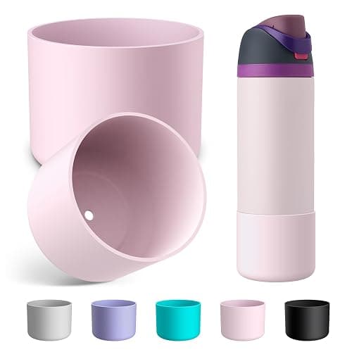 Alwenid 2PCS Silicone Water Bottle Boot for Owala 24oz 32oz 40oz, Anti-Slip Protective Sleeve Bottom Bumper Protector for FreeSip, Twist, and Flip Stainless Steel Water Bottles - Image 1