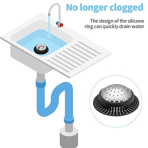 Aluvor Shower Drain Hair Catcher, Shower Drain Cover, Bathtub Drain Hair Catcher for Pop-Up & Regular Drains thumbnail 4