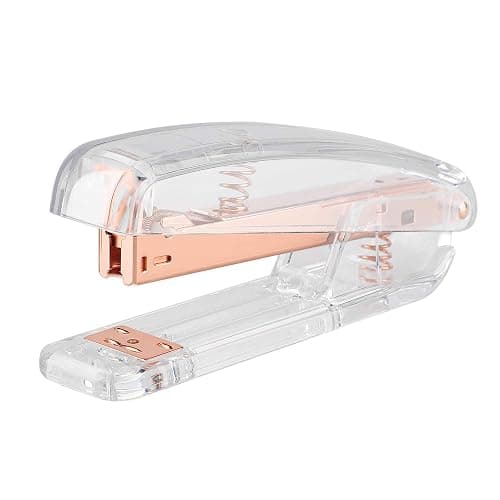 KIDMEN Rosegold Desk Accessory Kit,Set of Stapler, Staple Remover,1000pcs Staples,Tape Dispenser,Big Diamond Ballpoint Pen and 10pcs Binder Clips thumbnail 5