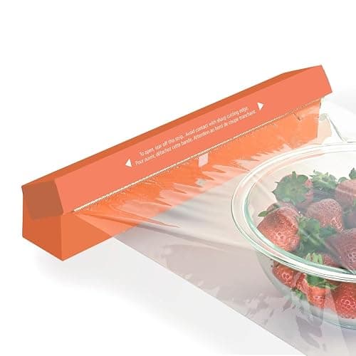 Amazon Basics Plastic Food Wrap, BPA Free, Microwavable, 200 Sq Ft, Pack of 1 thumbnail 4