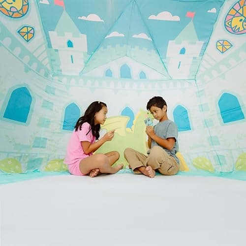 Chuckle & Roar Inflatable Air Castle Play Tent – 4.5 Ft Tall Indoor Inflatable Castle, No Poles Needed, Inflates with Box Fan (Not Included) – Pretend Play Fort for Kids Ages 3+ thumbnail 2