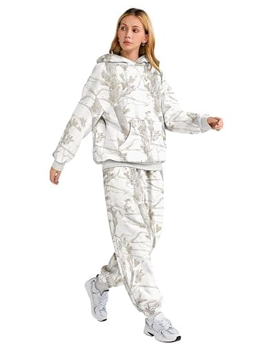 AUTOMET Womens 2 Piece Lounge Sweatsuit Sets Oversized Fall Hoodies & Baggy Jogger Sweatpants thumbnail 4
