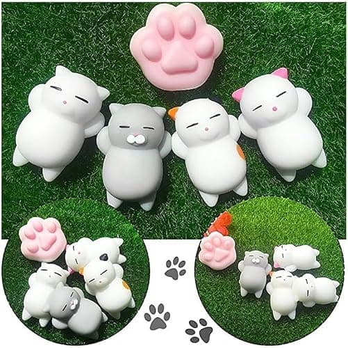 Squishies Kawaii, 4 Pcs Cat Squishy Mini Squishies Stress Mochi Squishy Mochi Squishies Animals Cat Stress Mochi Animal thumbnail 7